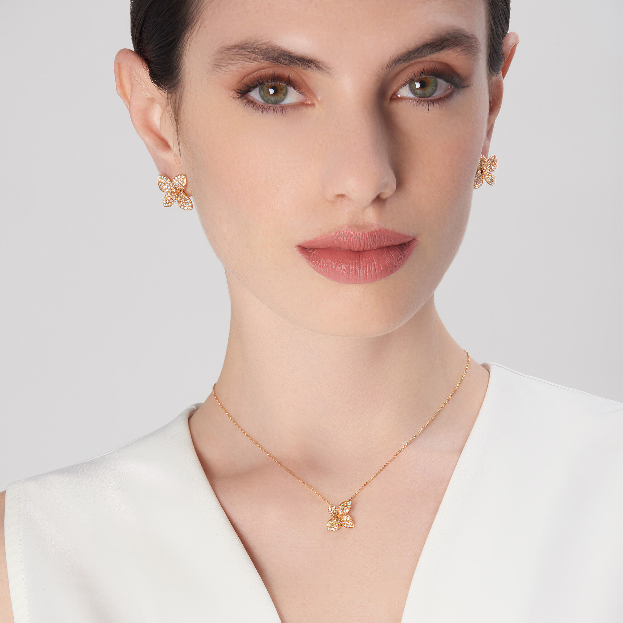 Pasquale Bruni Petit Garden Small Rose Gold and Diamond Pave Pendant Maison Birks